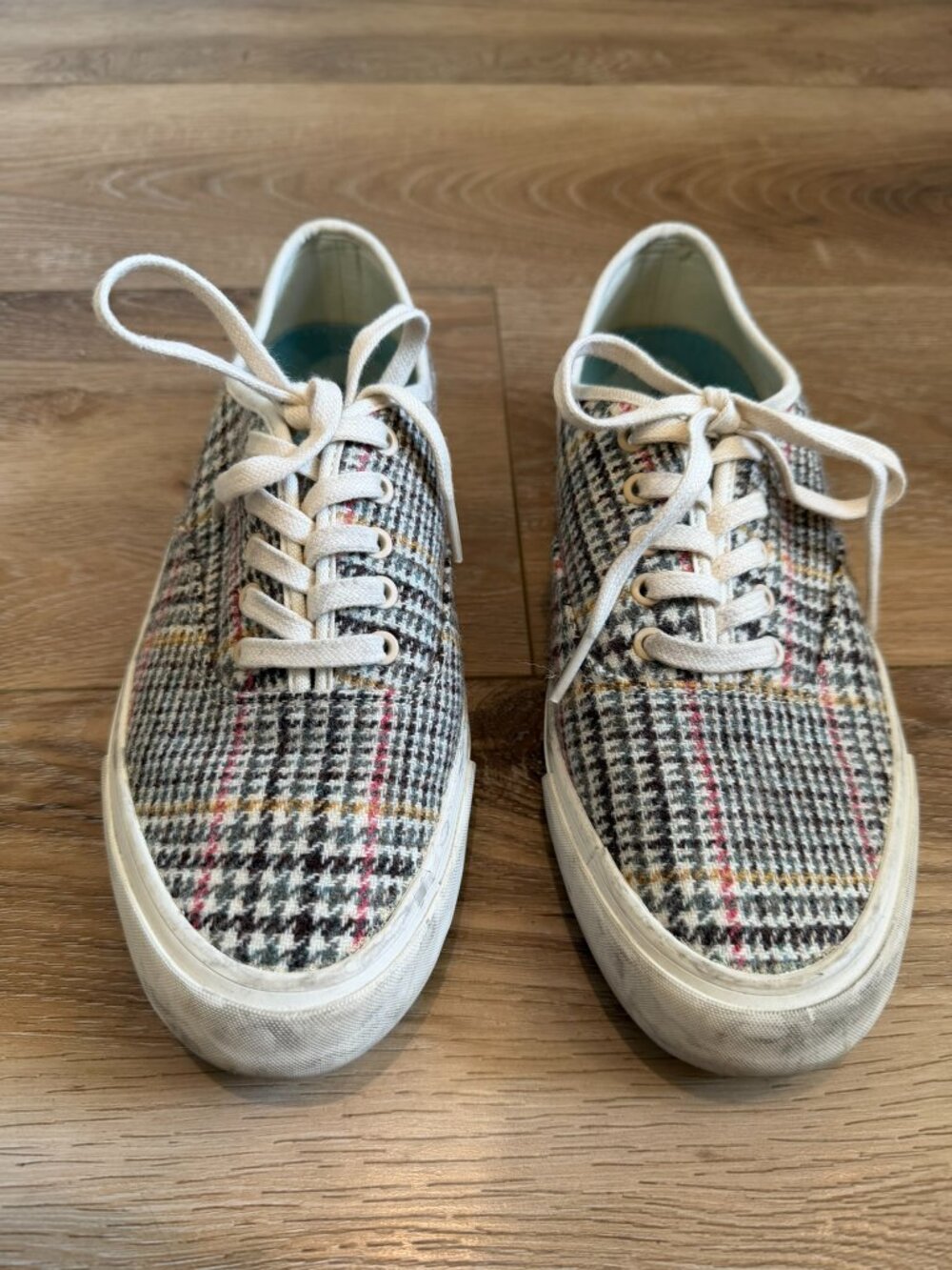 J Crew Wool Plaid Seevees, sz 9.5
